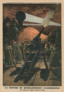 Andrinopleの爆撃、「ルプチジャーナル」の裏表紙イラスト、補足イラストレーター、1913年2月23日
